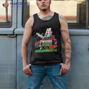 twuans lawns trucker red truck grass garden shirt tank top 2