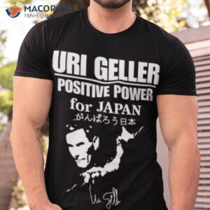 uri geller positive power for japan signature shirt tshirt