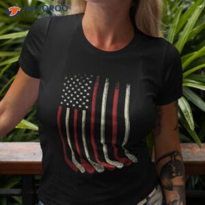 Us Flag Patriotic American Hockey Player Ice Shirt