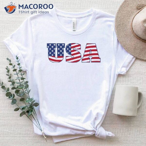 Usa Flag, 4th Of July T-Shirt