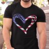 Usa Flag Heart American Patriotic Armed Forces Memorial Day Shirt