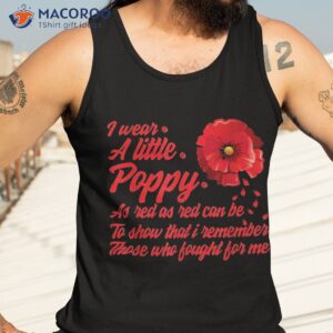 veterans day i wear red poppy flower remember american usa t shirt tank top 3