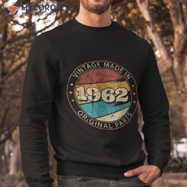 Vintage 1962 Original Parts Shirt 61st Birthday Gift Shirts