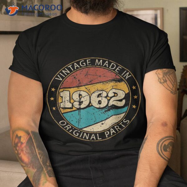 Vintage 1962 Original Parts Shirt 61st Birthday Gift Shirts