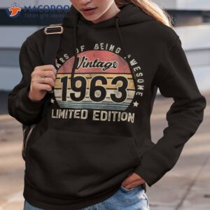 vintage 1963 60 year old gifts for man woman 60th birthday shirt hoodie 3