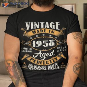 Vintage 65th Birthday Decorations Men Funny 1958 65 Birthday Shirt, 65th Birthday Gifts For Dad
