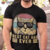 Vintage Best Cat Dad Ever Bump Fit Shirt