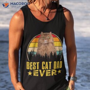 vintage best cat dad ever family happy fathers day s gift shirt tank top