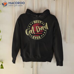 vintage best cat dad ever fathers day veteran american flag shirt hoodie