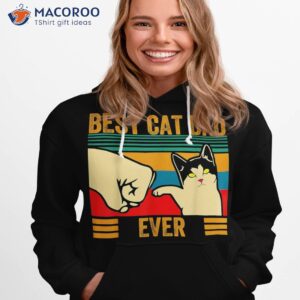 vintage best cat dad ever fist bump fathers day lover shirt hoodie 1