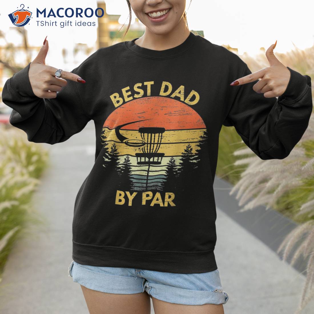 Vintage Best Dad By Par Disc Golf Fathers Day Gift Shirt