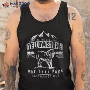 vintage grey wolf yellowstone national park t shirt tank top