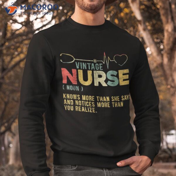 Vintage Nurse Definition Hospital Medical Registered Nursing Shirt