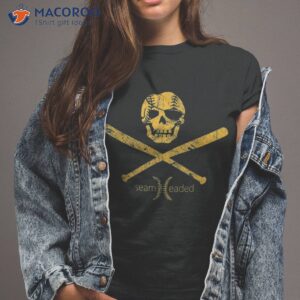 vintage pirate baseball skull and bats jolly roger t shirt tshirt 2