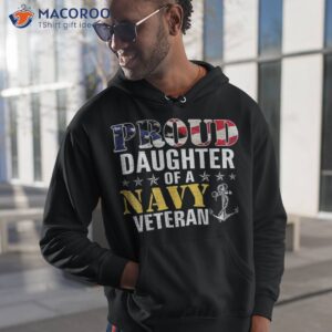 vintage proud daughter of a navy for veteran gift shirt hoodie 1