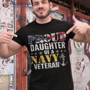 vintage proud daughter of a navy for veteran gift shirt tshirt 1