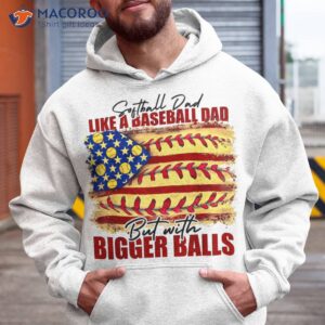 vintage softball dad like a baseball us flag fathers day shirt hoodie