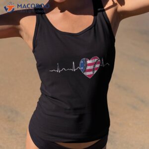 Vintage Usa Flag Baseball Heart Pulse For Lover Shirt