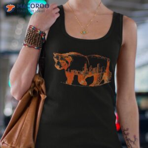 walking bear silhouette downtown chicago city skyline gift shirt tank top 4