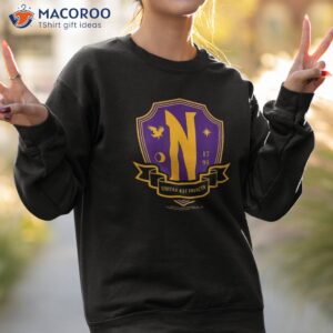 wednesday nevermore academy school crest shirt sweatshirt 2