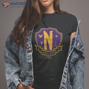 Wednesday Nevermore Academy School Crest Shirt