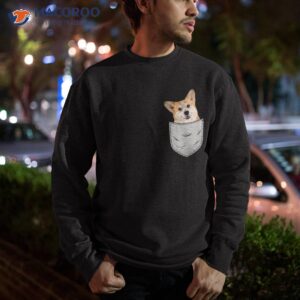 welsh corgi pembroke chest pocket for dog owners shirt sweatshirt