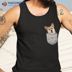 welsh corgi pembroke chest pocket for dog owners shirt tank top 3