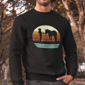 western cowgirl halter horse retro sunset vintage style shirt sweatshirt