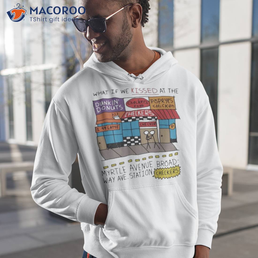 What If We Kissed At The Myrtle Avenue Broadway Ave Station Checkers Shirt What If We Kissed At The Myrtle Avenue Broadway Ave Station Checkers Shirt