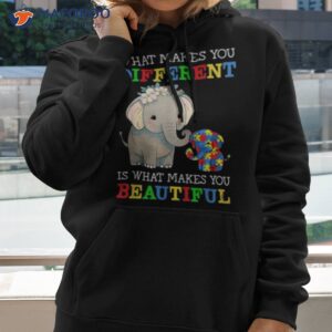 what makes you different elephant mom autism awareness shirt hoodie 2
