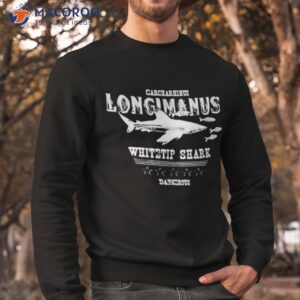whitetip shark longimanus hai ocean shark sidemount diver shirt sweatshirt