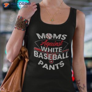 womens moms against white baseball pants sport lover mothers shirt tank top 4