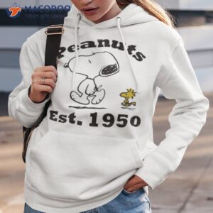 woodstock and snoopy hanging out peanuts est 1950 shirt hoodie 3