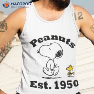 woodstock and snoopy hanging out peanuts est 1950 shirt tank top 3 1