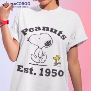 woodstock and snoopy hanging out peanuts est 1950 shirt tshirt 1