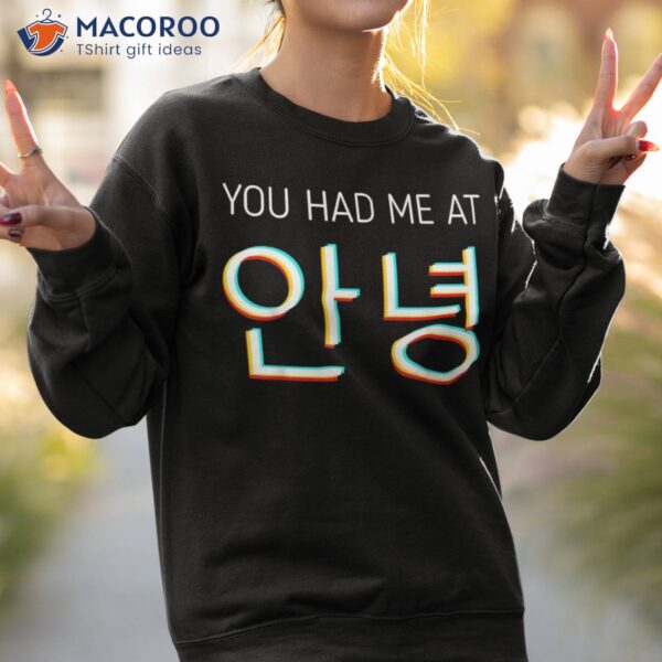 You Had Me At Hello Korean Tourist Annyeong Korea Kpop Shirt