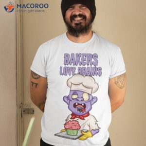 zombie baker with brain cupcake shirt tshirt 2