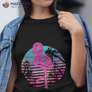 zoo animal tropic summer sunrise gift flamingo shirt tshirt