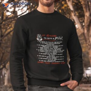 10 reasons pilot landing shirt sweatshirt