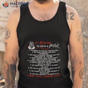 10 reasons pilot landing shirt tank top