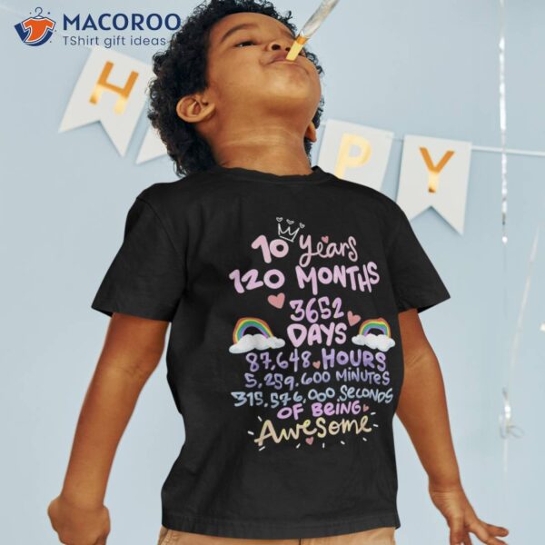 10 Years 120 Months Birthday Shirt