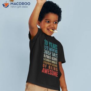 10 years 120 months of being awesome 10th birthday gifts shirt tshirt 3