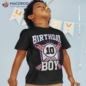 10 Years Old Baseball Themed 10th Birthday Party Sports Boys Shirt