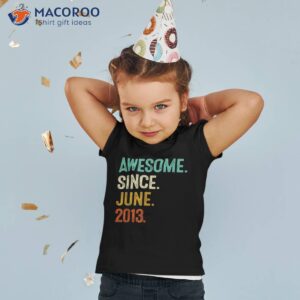 10 years old birthday awesome since june 2013 10th shirt tshirt 2