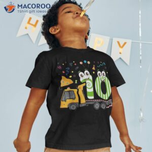 10 Years Old Kid Toy-truck 10th Birthday Party Shirt