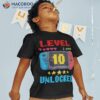 10th Birthday Boy Level 10 Unlocked Video Gamer Shirt