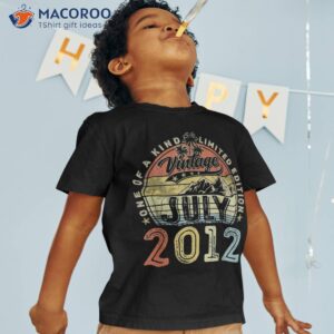 11 Year Old Gift Vintage July 2012 11th Birthday Decoration Shirt