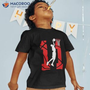 11 years old 11th birthday boy basketball lovers shirt tshirt