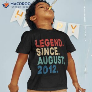 Funny 11 Years Old Awesome Since August 2012 11th Birthday Shirt