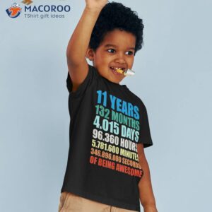 11th birthday gift boy 11 years being awesome shirt tshirt 3